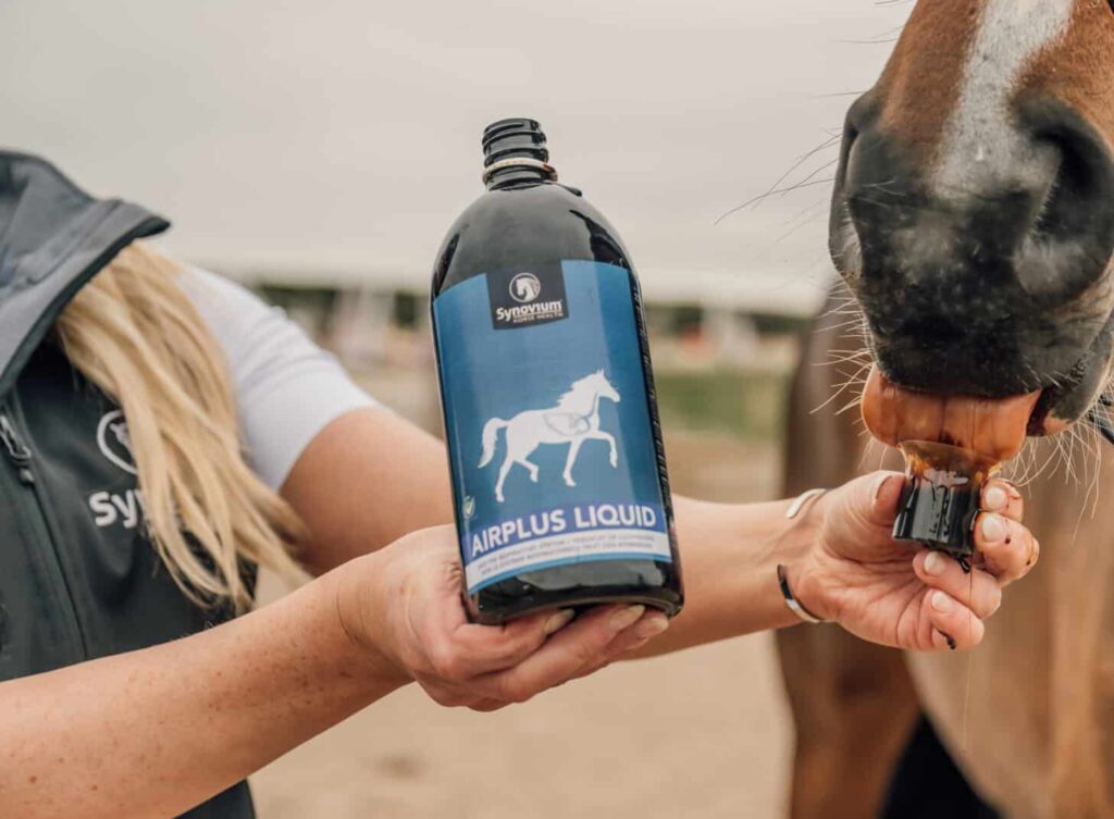 Synovium Airplus Liquid 940ml Respiratory supplement for horses